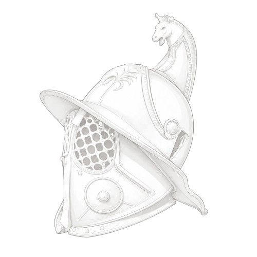 Classical helmet icon for design systems